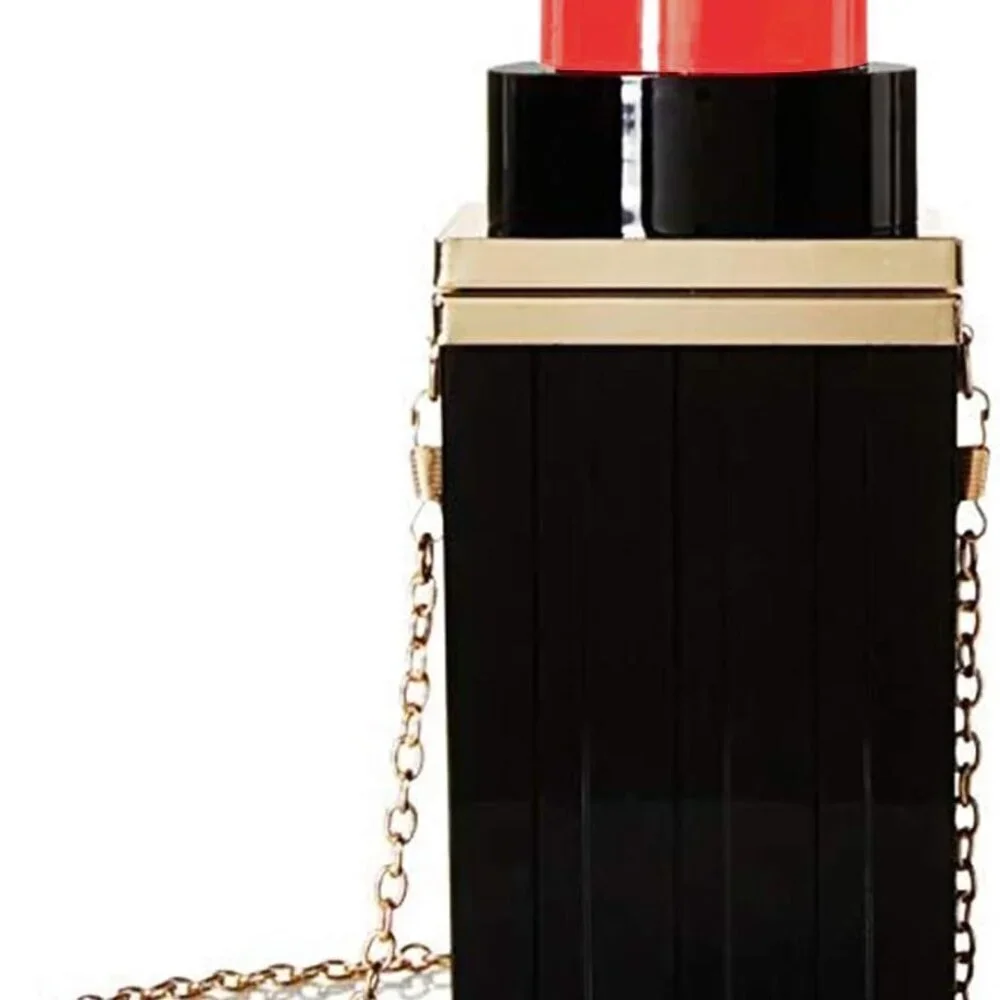 Acrylic Lipstick Purse Clutch Women's Evening Party Crossbody Bag